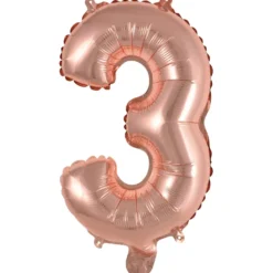 Numerofolio 3 ruusukullanvärinen puhallettava 35 cm