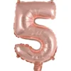 Numerofolio 5 ruusukullanvärinen puhallettava 35 cm
