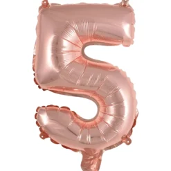Numerofolio 5 ruusukullanvärinen puhallettava 35 cm
