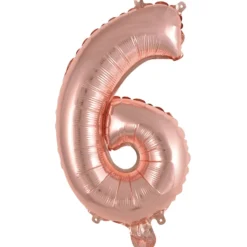 Numerofolio 6 ruusukullanvärinen puhallettava 35 cm