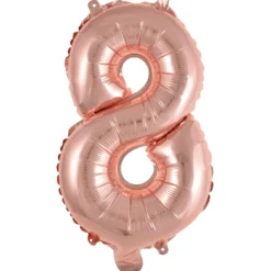 Numerofolio 8 ruusukullanvärinen puhallettava 35 cm