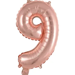 Numerofolio 9 ruusukullanvärinen puhallettava 35 cm