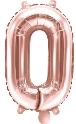 Numerofolio 0 ruusukullanvärinen ilmatäytteinen 35 cm
