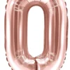 Numerofolio 0 ruusukullanvärinen ilmatäytteinen 35 cm