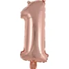 Numerofolio 1 ruusukullanvärinen puhallettava 35 cm