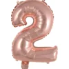 Numerofolio 2 ruusukullanvärinen puhallettava 35 cm