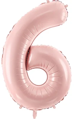 Numerofolio 6 vaaleanpunainen 72 cm