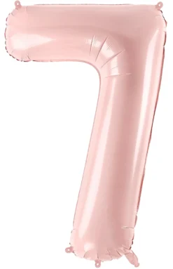 Numerofolio 7 vaaleanpunainen 72 cm