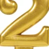 Numerokynttilä 2 kullanvärinen