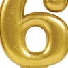 Numerokynttilä 6 kullanvärinen