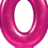 Numerokynttilä 0 pinkki