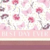 Onnittelukortti 21 x 8 cm Best day ever perhoset