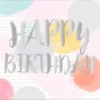 Onnittelukortti 21 x 8 cm - Happy Birthday pastelli
