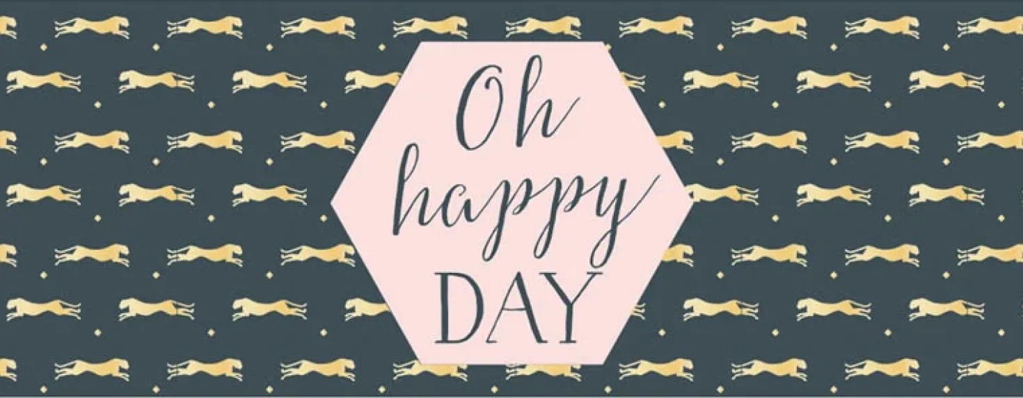 Onnittelukortti 21 x 8 cm - Oh happy day