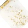 Organza valkoinen kultakuviolla 900 x 36 cm