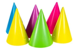 Pahvihattu neon, värisekoitus 6 kpl/pkt