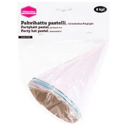 Pahvihattu pastelli, värisekoitus 6 kpl/pkt