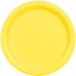 Pahvilautanen keltainen, 23 cm 6 kpl/pkt