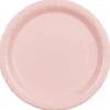 Pahvilautanen vaaleanpunainen, 23 cm 6 kpl/pkt