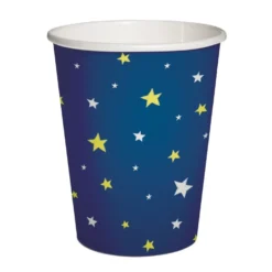 Pahvimuki 250 ml tähdet sininen 10 kpl/pkt