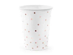 Pahvimuki 260 ml valkoinen pilkuilla 6 kpl/pkt