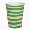 Pahvimuki 250 ml vihreät raidat 10 kpl/pkt