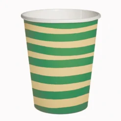 Pahvimuki 250 ml vihreät raidat 10 kpl/pkt