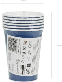 Pahvimuki sininen, 250 ml 6 kpl/pkt