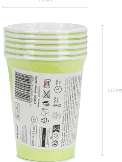 Pahvimuki vaaleanvihreä, 250 ml 6 kpl/pkt