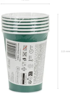 Pahvimuki vihreä, 250 ml 6 kpl/pkt