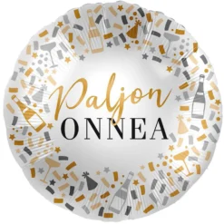 Paljon onnea shampanja foliopallo