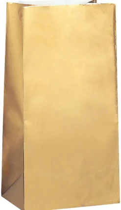 Paperinen lahjapussi kullanvärinen 10 kpl/pkt