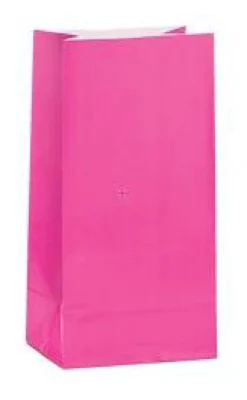 Paperinen lahjapussi, pinkki 12 kpl/pkt