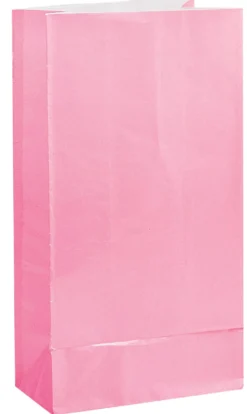 Paperinen lahjapussi, vaaleanpunainen 12 kpl/pkt
