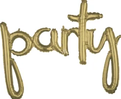 Party kaunokirjaimet valkokulta puhallettava foliopallo