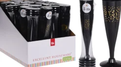 Party shampanjalasi konepestävä musta 4 kpl/pkt (lajitelmatuote 2 erilaista)