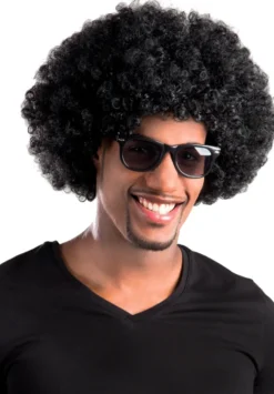 Peruukki afro, musta