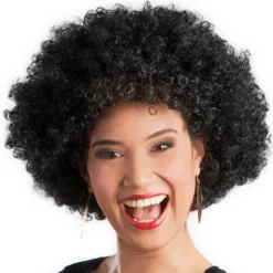 Peruukki afro, musta