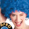 Peruukki afro, sininen