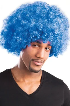 Peruukki afro, sininen