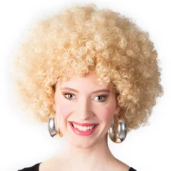Peruukki afro, vaalea
