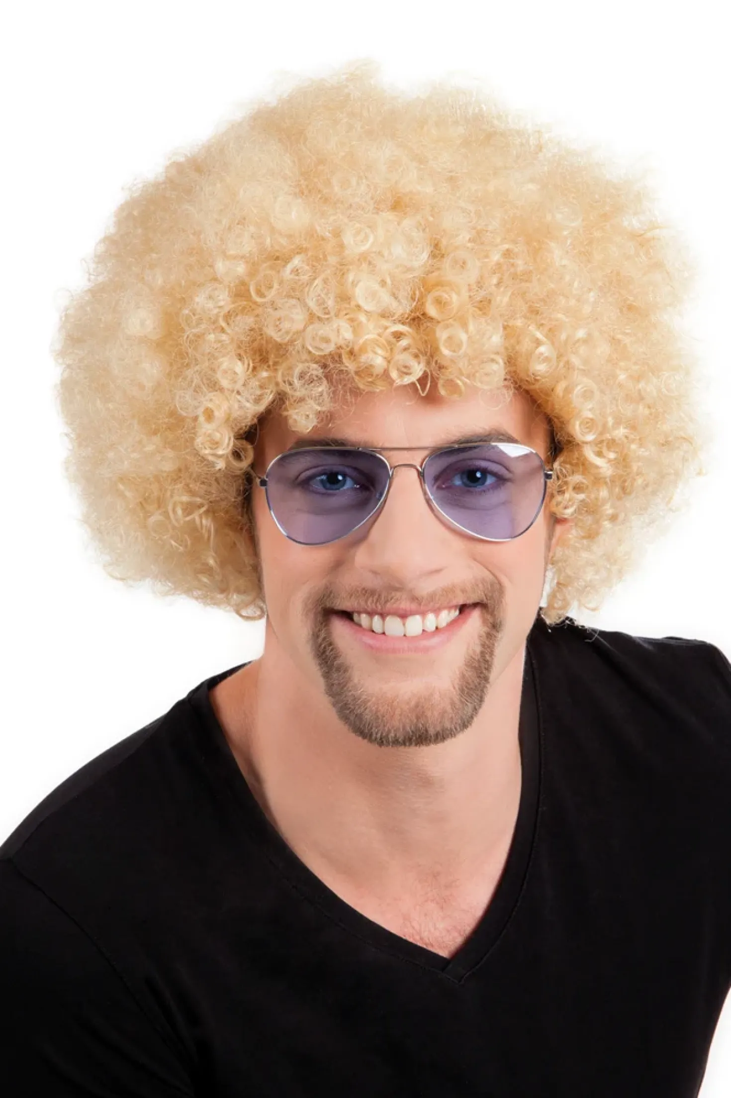 Peruukki afro, vaalea