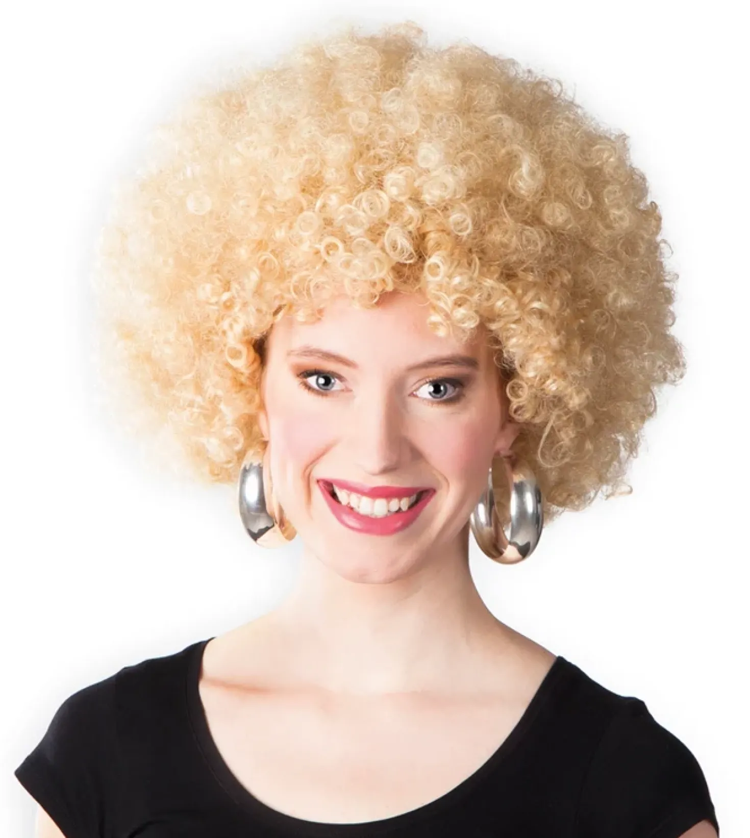 Peruukki afro, vaalea