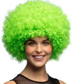 Peruukki afro, vihreä