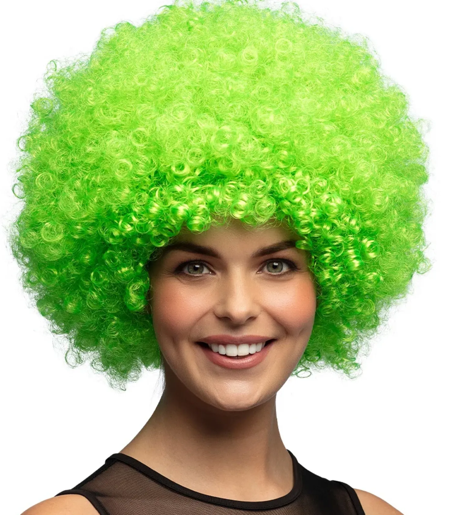 Peruukki afro, vihreä