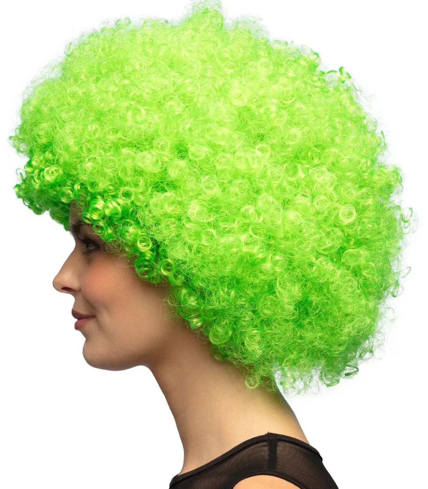 Peruukki afro, vihreä