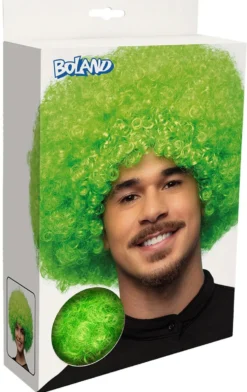 Peruukki afro, vihreä