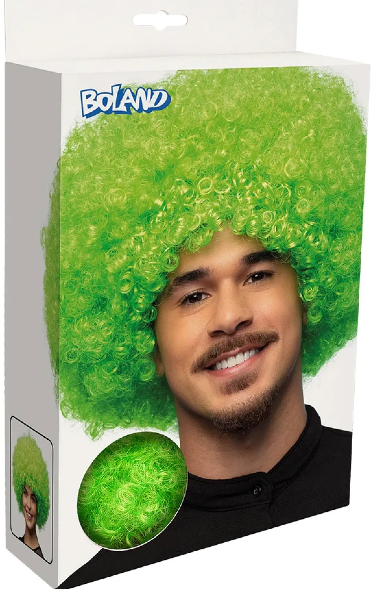 Peruukki afro, vihreä