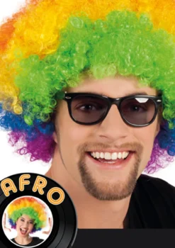 Peruukki afro, värikäs