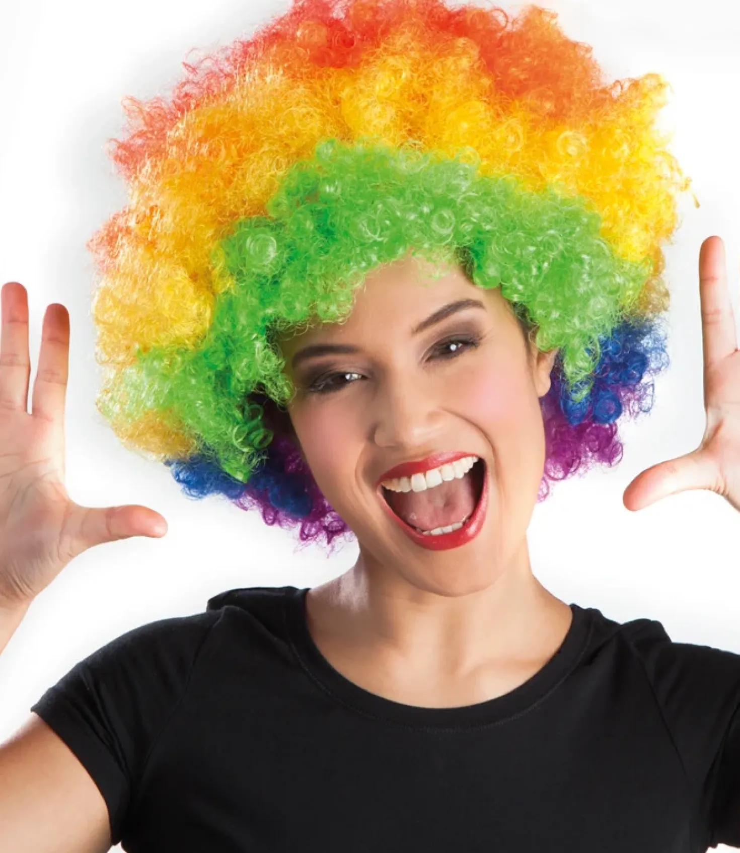 Peruukki afro, värikäs